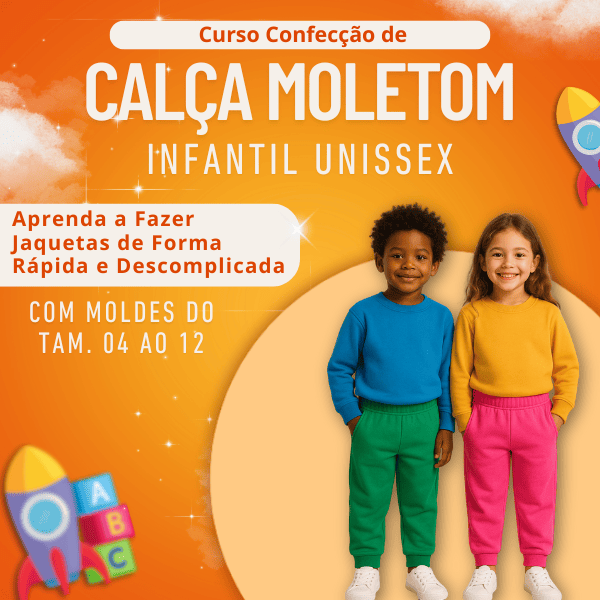 Calça Moletom Infantil com Bolso
