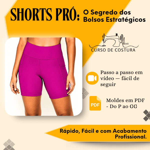 Shorts Pró com Bolsos