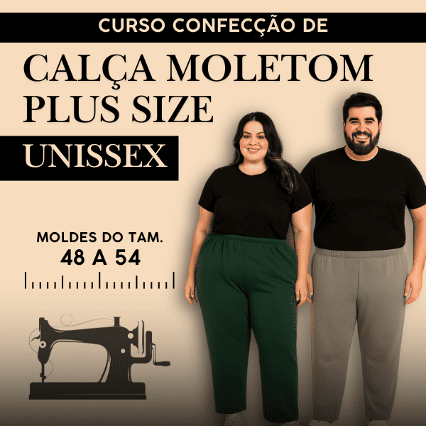 Calça Moletom Plus Size Unissex