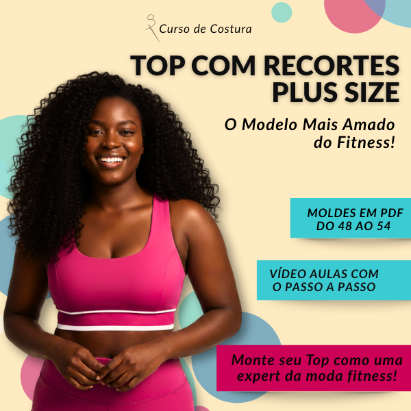 Top com Recortes Plus Size